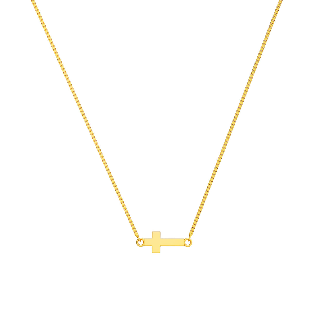 Cross Layered Necklaces for Women - 14K Gold/Sterling Silver Plated Cross Pendant Simple Satellite Chain Dainty Small Choker Sideways Necklace Jewelry Trendy Gift