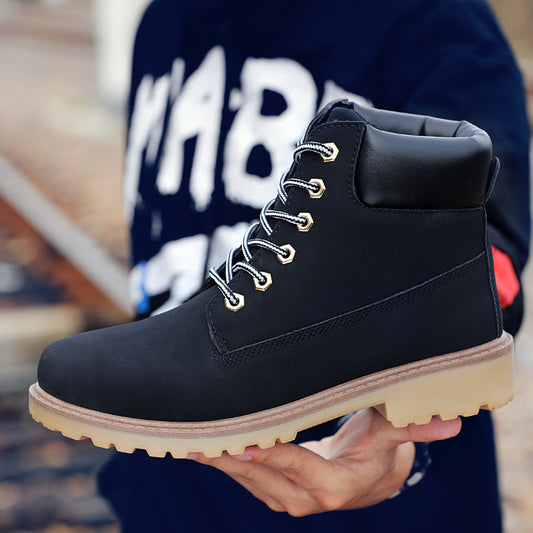 Fashionable high top Martin boots for men casual Baotou workwear shoes autumn and winter men's boots