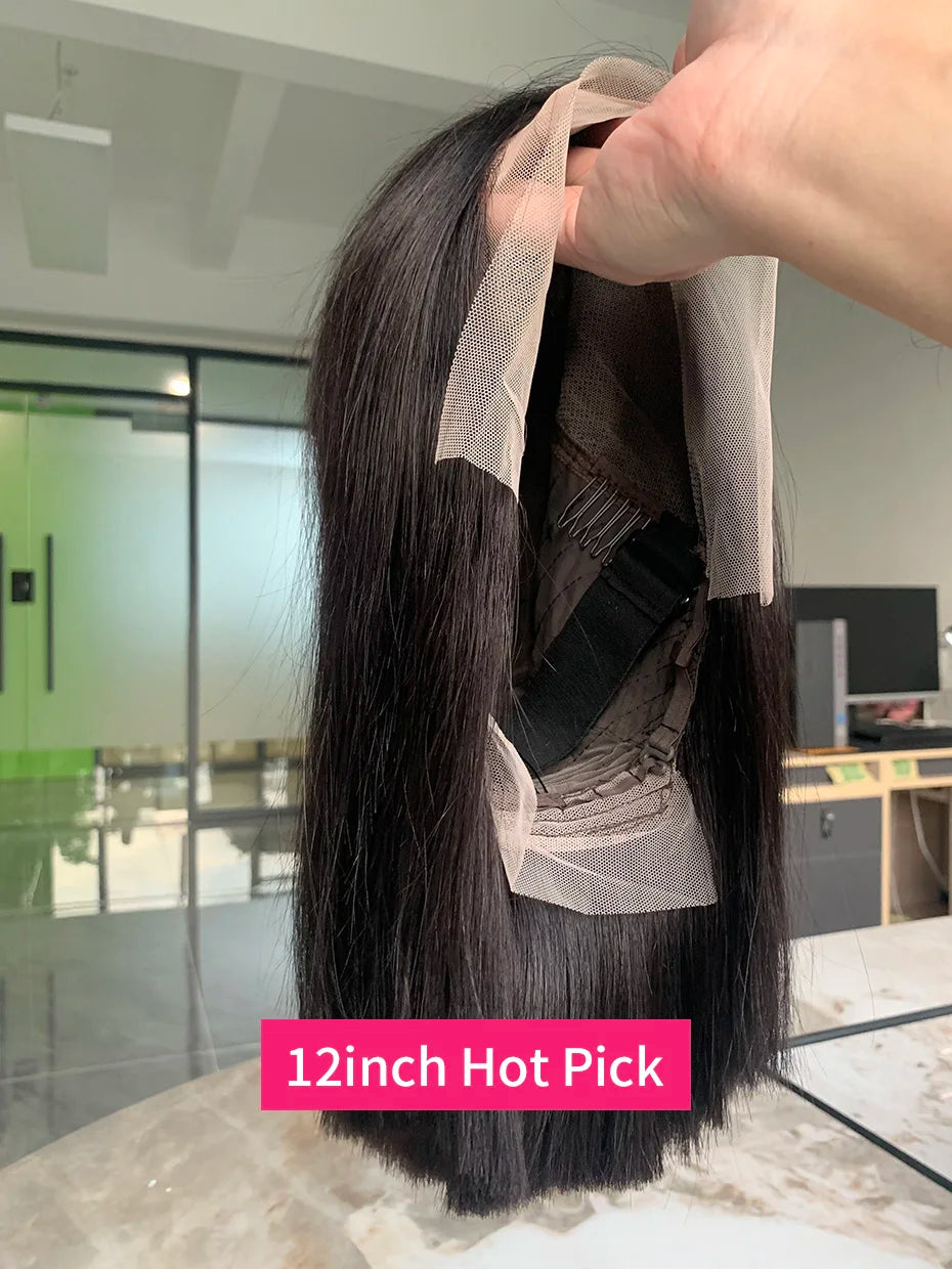 Human Hair Lace Frontal Wig Short Bob Raw Vietnamese Quality Styled Half 13x4 Lacefront Closure Wig Human Hair Wig 10 12 14 inch