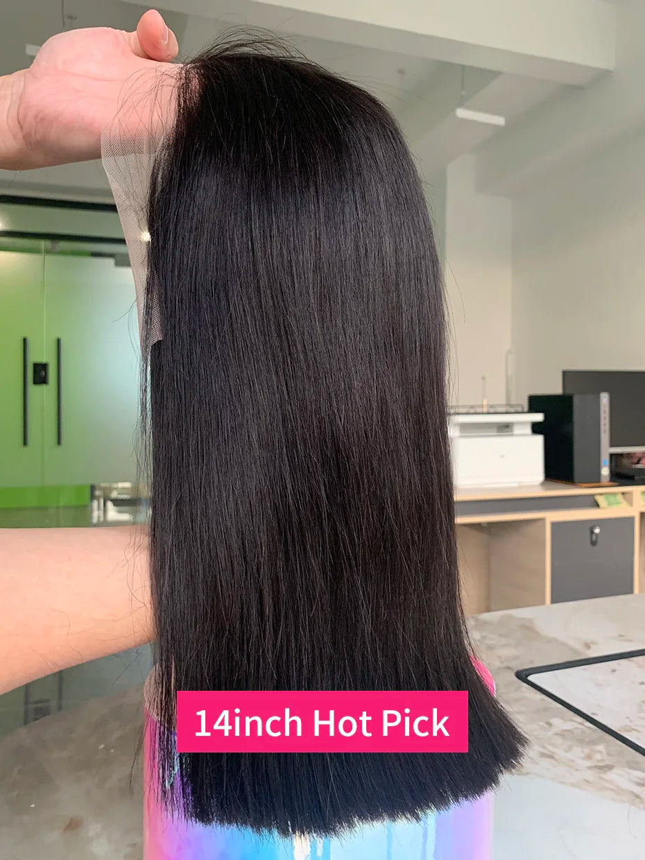 Human Hair Lace Frontal Wig Short Bob Raw Vietnamese Quality Styled Half 13x4 Lacefront Closure Wig Human Hair Wig 10 12 14 inch
