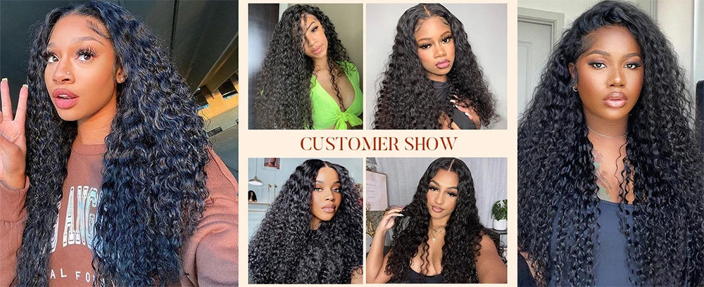 Wear And Go Glueless Wig Kinky Curly Human Hair Wigs 30 32 Inch 13x4 HD Lace Frontal Wigs Pre Plucked Pre Cut Human Hair Wigs