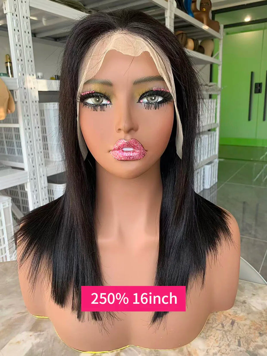 Human Hair Lace Frontal Wig Short Bob Raw Vietnamese Quality Styled Half 13x4 Lacefront Closure Wig Human Hair Wig 10 12 14 inch