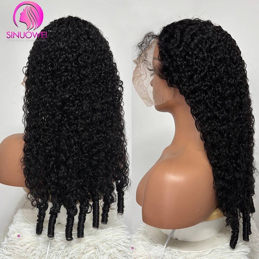 Burmese Curly Human Hair Wig 12A Brazilian Hair 13X4 Lace Front Wig Vietnamese Raw Human Hair 180% Density Transparent Lace Wig