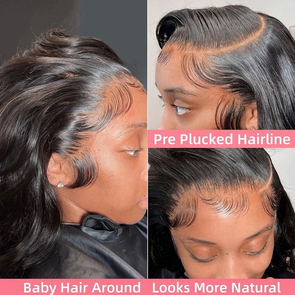 Human Hair Wig 13x4 Lace Front Wigs Human Hair 32 Inch Straight Human Hair Wig with Baby Hair 200% Density HD Lace Front Wigs