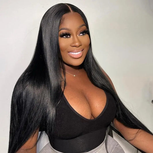 Human Hair Wig 13x4 Lace Front Wigs Human Hair 32 Inch Straight Human Hair Wig with Baby Hair 200% Density HD Lace Front Wigs