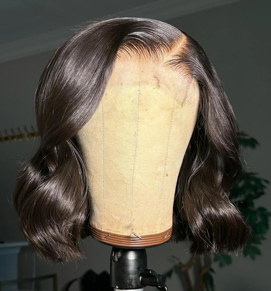 Human Hair Lace Frontal Wig Short Bob Raw Vietnamese Quality Styled Half 13x4 Lacefront Closure Wig Human Hair Wig 10 12 14 inch