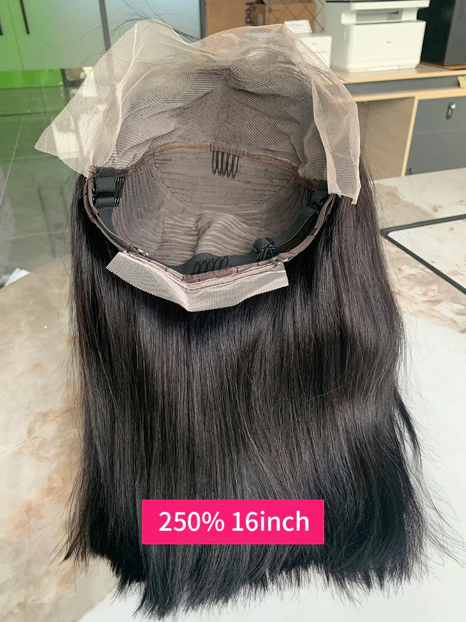 Human Hair Lace Frontal Wig Short Bob Raw Vietnamese Quality Styled Half 13x4 Lacefront Closure Wig Human Hair Wig 10 12 14 inch
