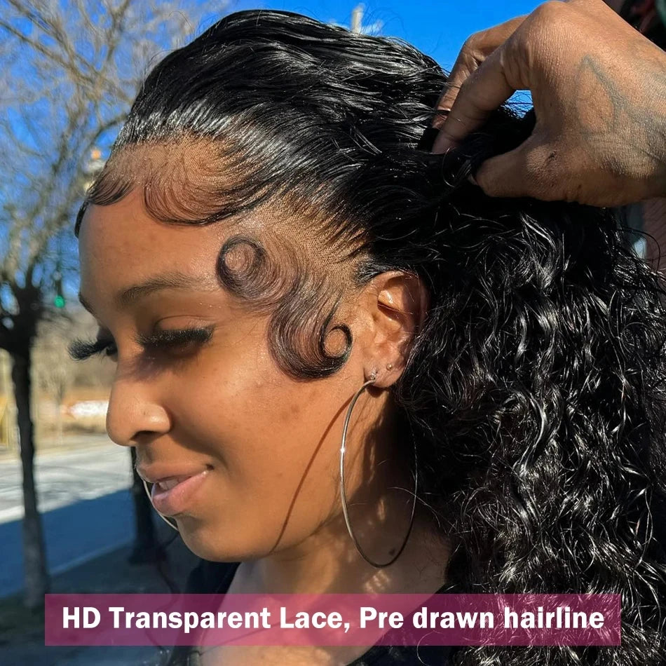 Wear And Go Glueless Wig Kinky Curly Human Hair Wigs 30 32 Inch 13x4 HD Lace Frontal Wigs Pre Plucked Pre Cut Human Hair Wigs