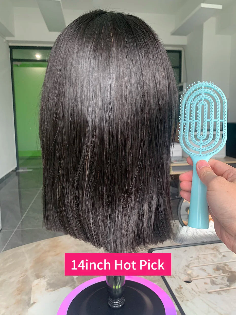 Human Hair Lace Frontal Wig Short Bob Raw Vietnamese Quality Styled Half 13x4 Lacefront Closure Wig Human Hair Wig 10 12 14 inch