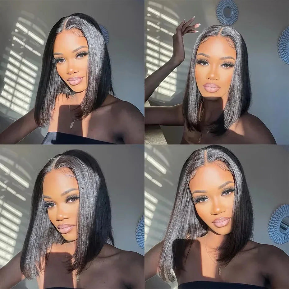 Human Hair Lace Frontal Wig Short Bob Raw Vietnamese Quality Styled Half 13x4 Lacefront Closure Wig Human Hair Wig 10 12 14 inch