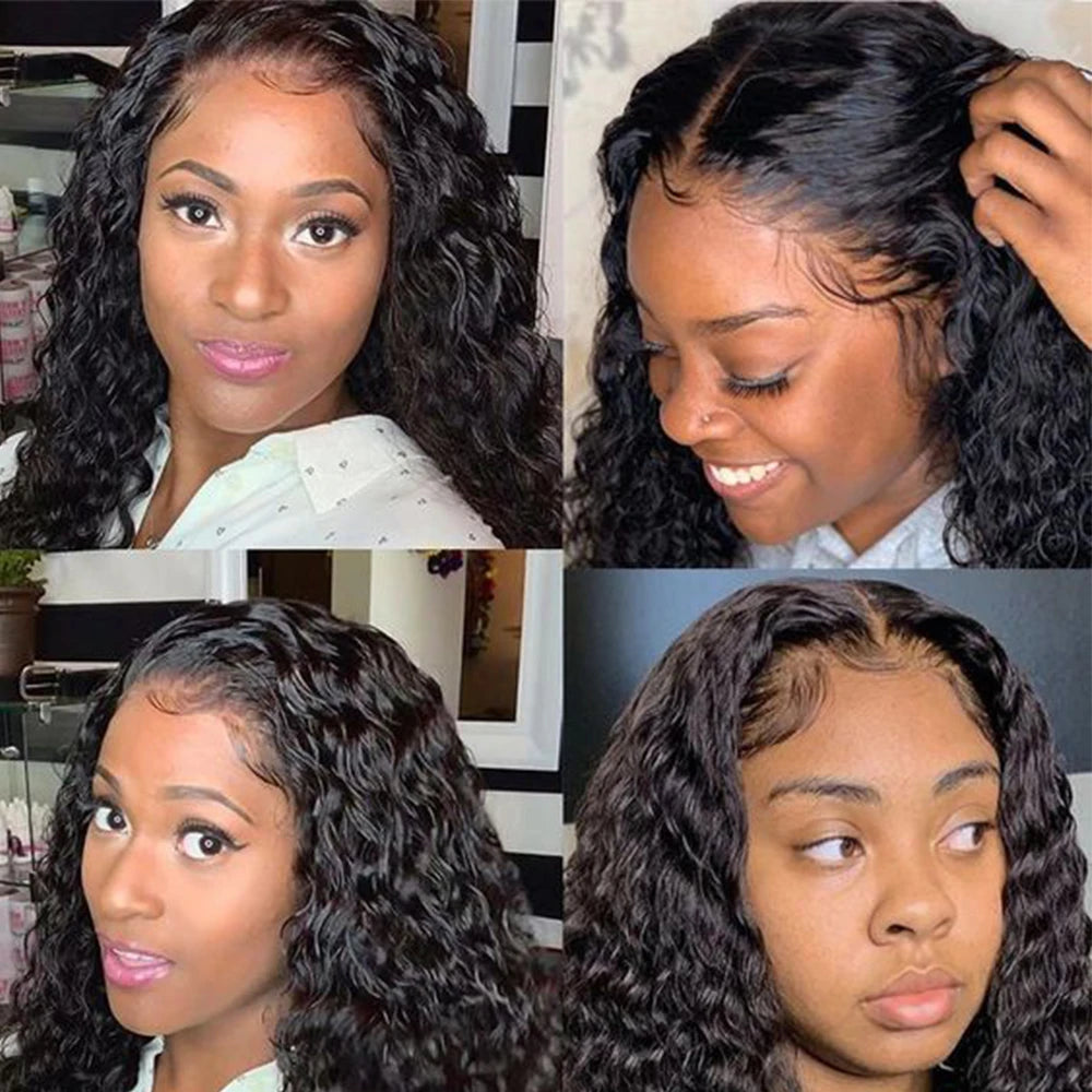 Wear And Go Glueless Wig Kinky Curly Human Hair Wigs 30 32 Inch 13x4 HD Lace Frontal Wigs Pre Plucked Pre Cut Human Hair Wigs